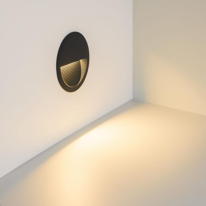 Светильник для ступеней Arlight LTD-RIBONIK-R138-5W Warm3000 (Черный, 50 deg, 230V) (IP65 Металл) 062915
