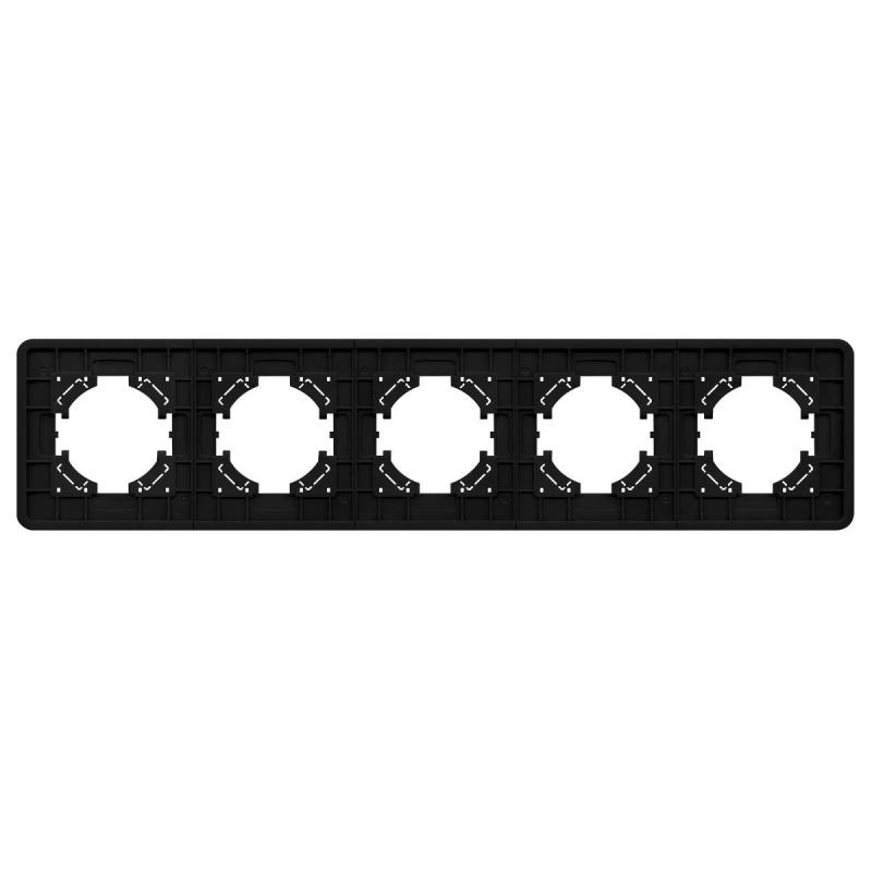 Рамка на 5 постов стеклянная Arlight FRM-OMALI-SFGS-5-BK 049721