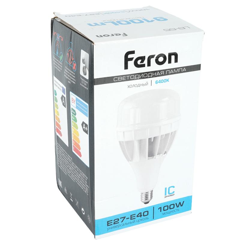 Лампа светодиодная Feron LB-65 E27-E40 100W 4000K 38219