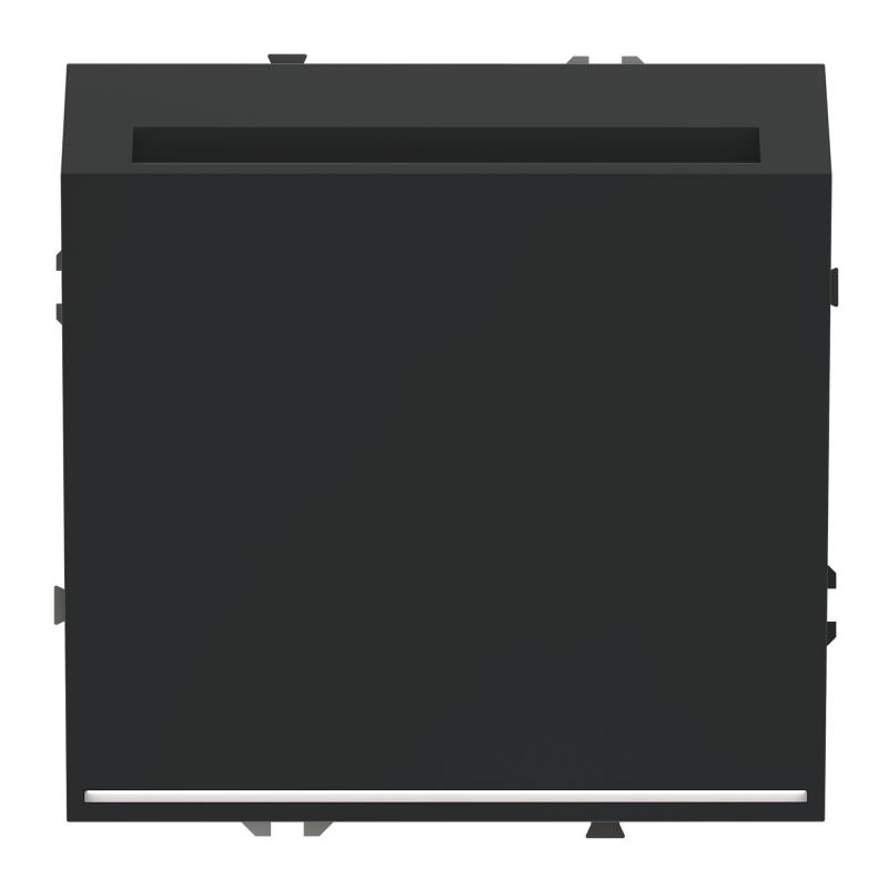 Выключатель встраиваемый VOLTUM S70 карточный 16А, (черный матовый)