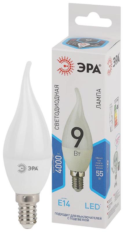 Лампа светодиодная Эра E14 9W 4000K LED BXS-9W-840-E14 Б0027974