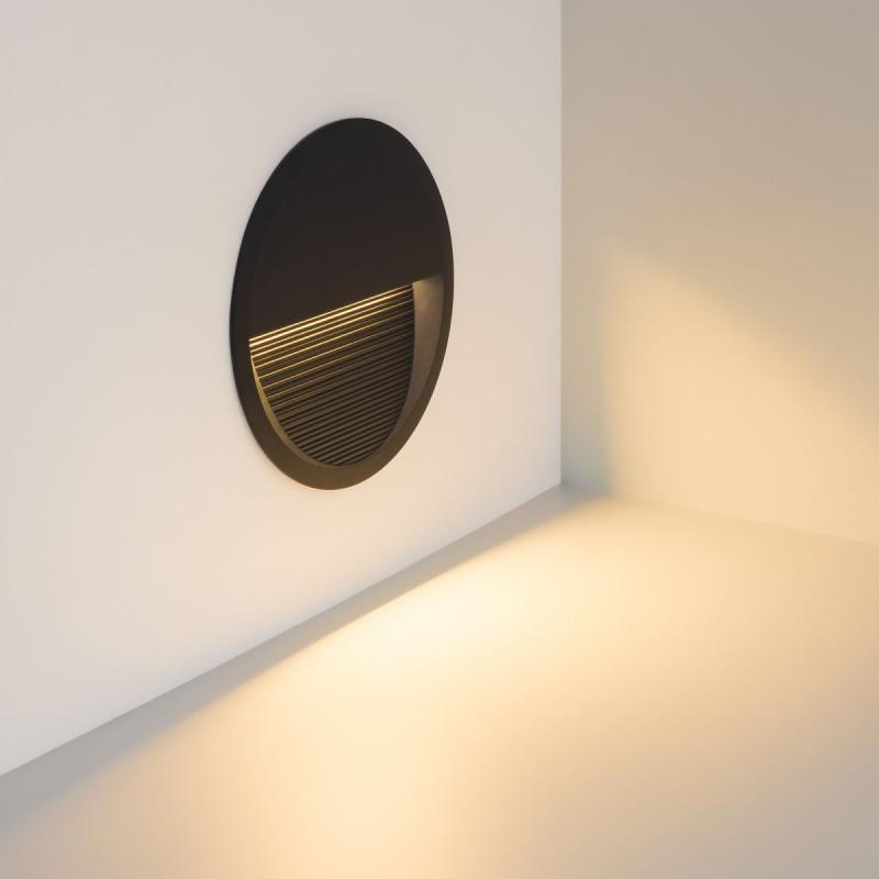 Светильник для ступеней Arlight LTD-RIBONIK-R202-8W Warm3000 (Черный, 50 deg, 230V) (IP65 Металл) 062916