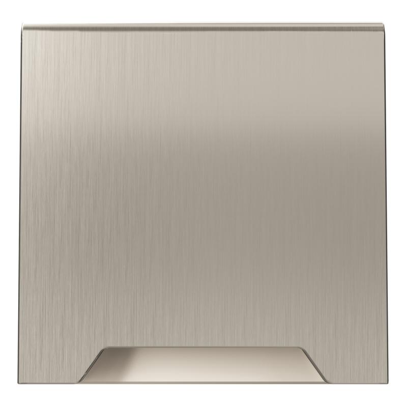 Накладка для розетки с заземлением, защитными шторками и крышкой, S70 Metal (никель)