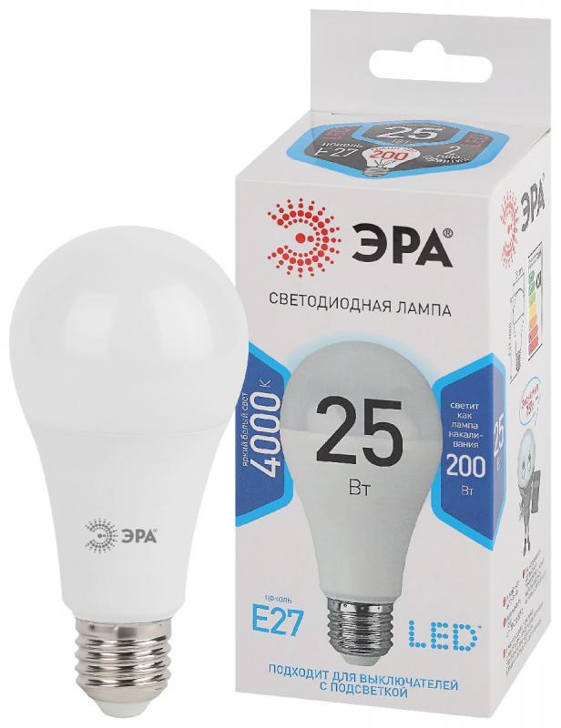 Лампа светодиодная Эра E27 25W 4000K LED A65-25W-840-E27 Б0035335