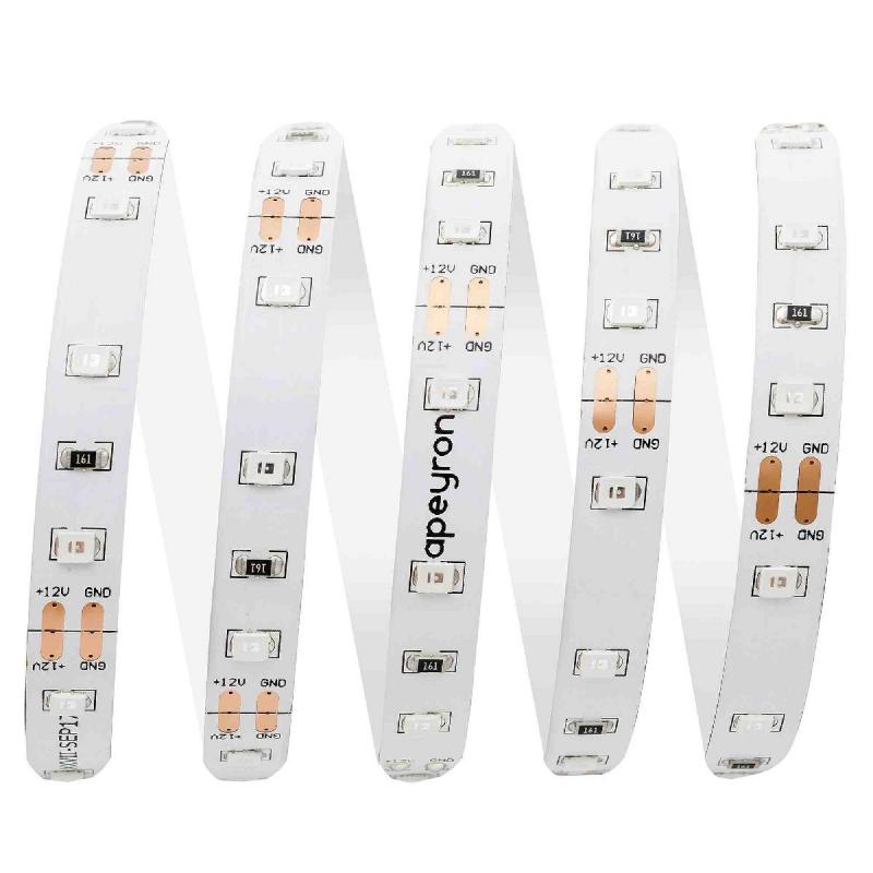 Светодиодная лента Apeyron 12В 3528 4,8Вт/м желтый 5м IP20 00-433