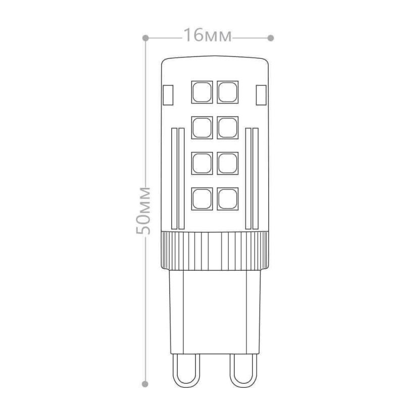 Лампа светодиодная Feron G9 5W 2700K Прямосторонняя Матовая LB-430 25636