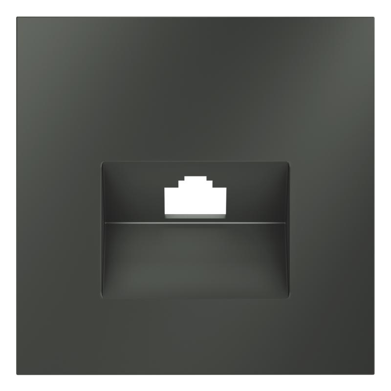 Накладка для розетки компьютерной RJ45 кат.6 и розетки телефонной RJ11 кат.3, S70 (титан)