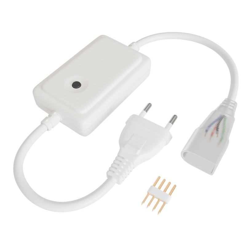Контроллер RGB 220В 500Вт однокнопочный для светодиодного неона Apeyron 17-49 smd 5050 04-190