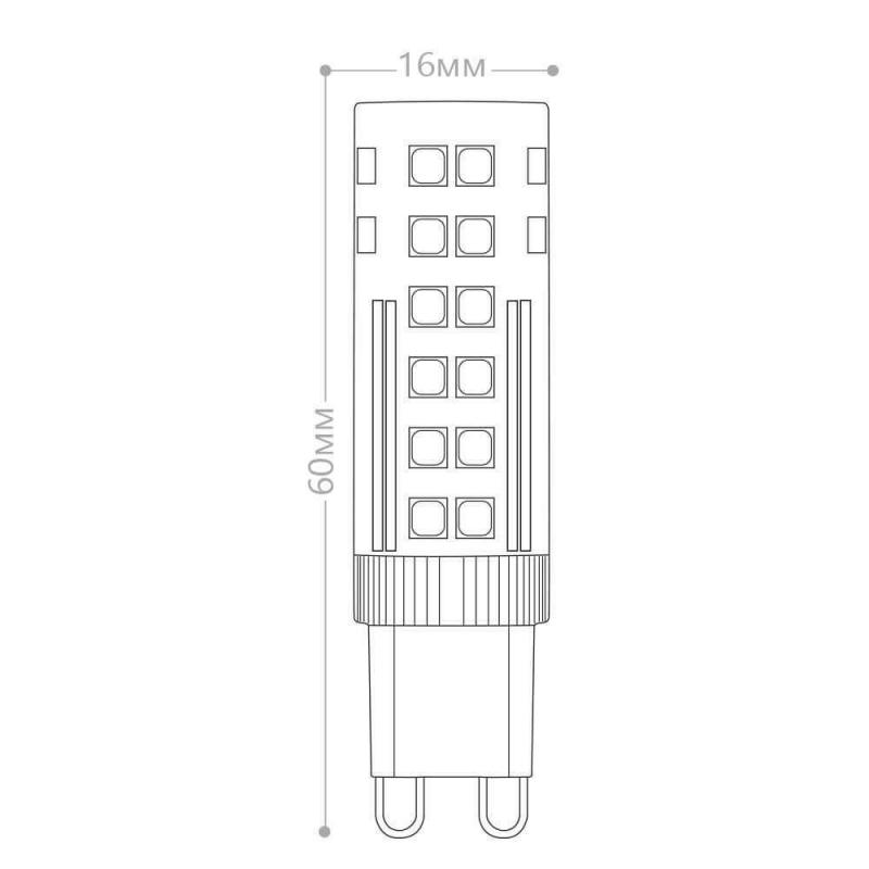 Лампа светодиодная Feron G9 7W 4000K Прямосторонняя Матовая LB-433 25767