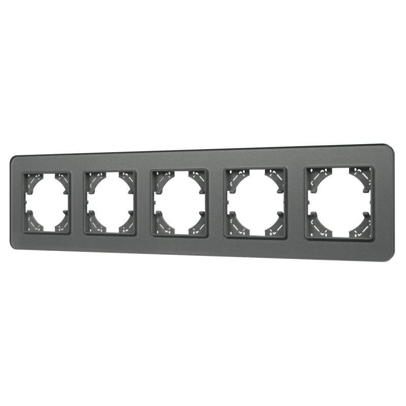Рамка на 5 постов стеклянная Arlight FRM-OMALI-SFGS-5-GR 049722